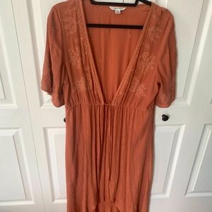 American eagle rust boho kimono with tie xs-s